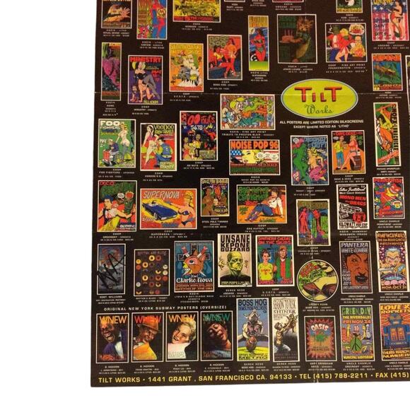 TILT WORKS Poster Kozik Uncle Charlie Psychic Sparkplug Derek Hess Coop RARE! - Picture 4 of 10